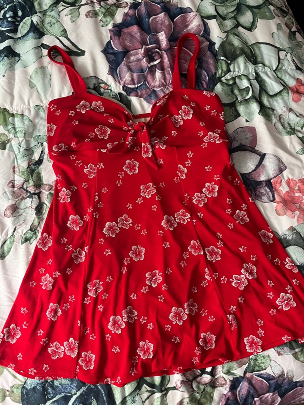 Beach Cabana Woman Hawaiian Bathing Suit Onepiece Dress Size 1X